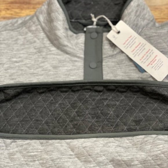 Marine Layer Corbet Reversible Pullover in Charcoal/Heather Grey - Size L NWT - Picture 6 of 6